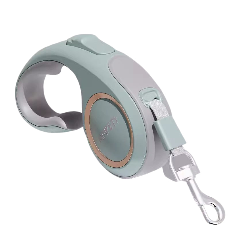 Green retractable dog leash