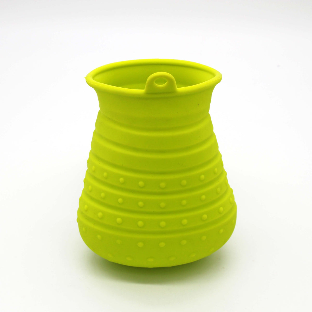 Green silicone paw cleaner cup