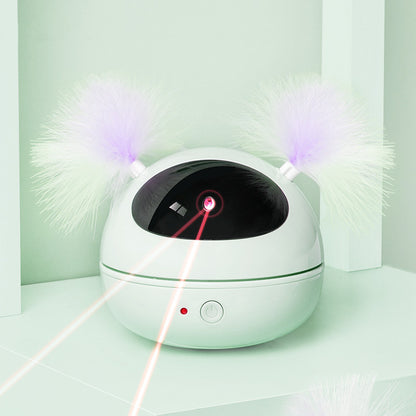 Green USB-charging automatic laser cat toy