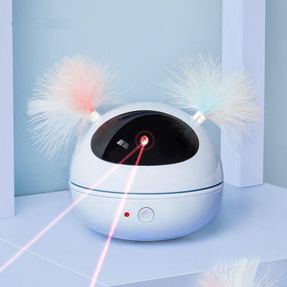 Blue USB-charging automatic laser cat toy