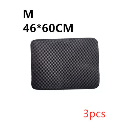 Black litter trapping mat