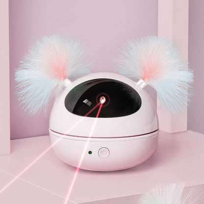 Pink automatic laser cat toy