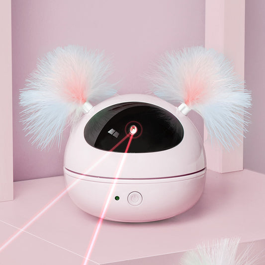 Pink automatic laser cat toy