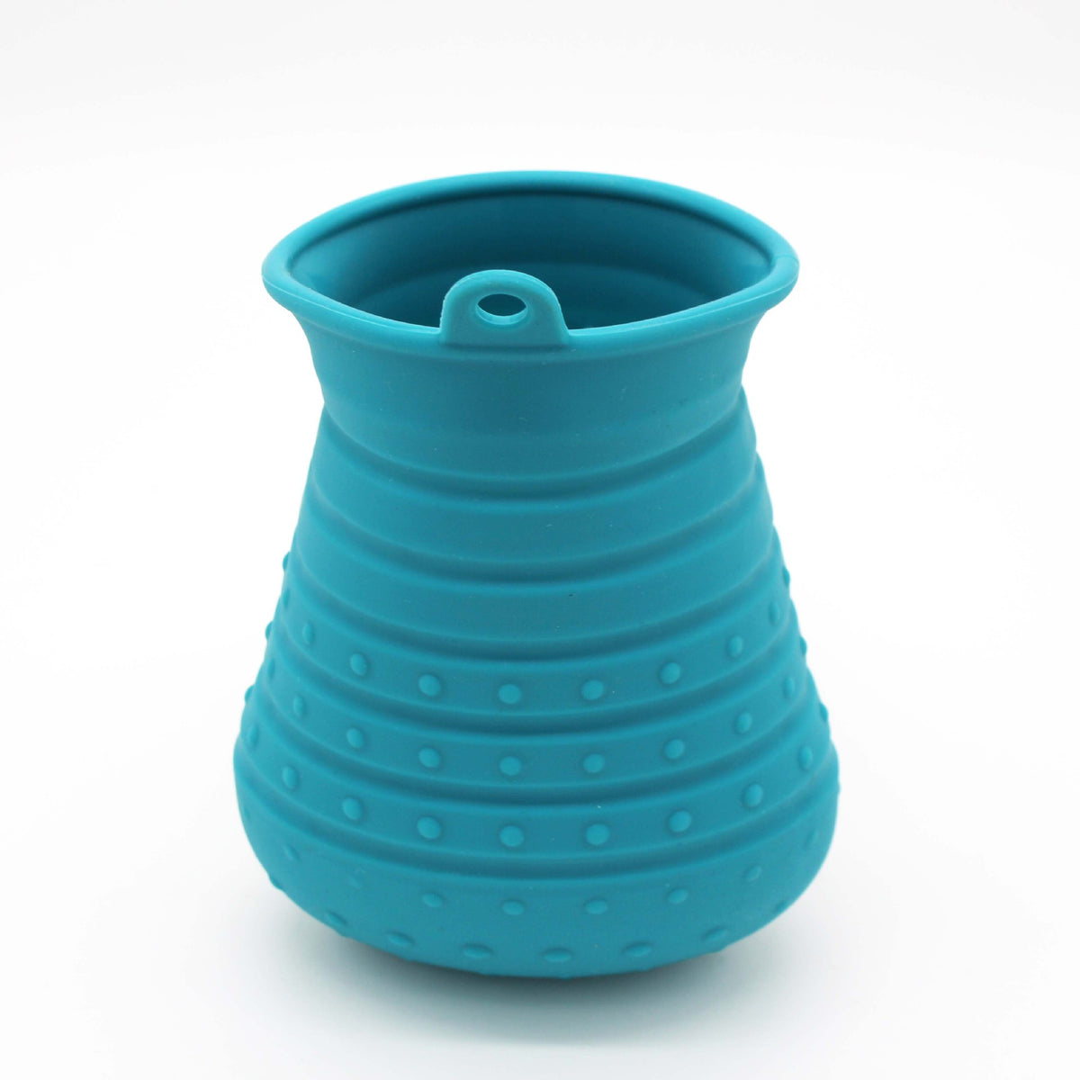 Blue silicone paw cleaner cup