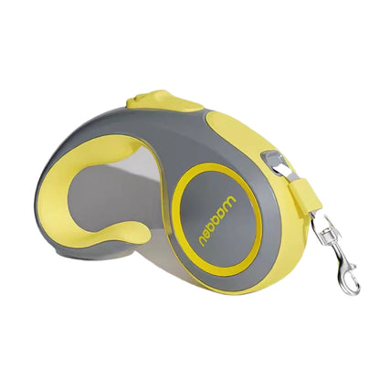 Yellow retractable dog leash