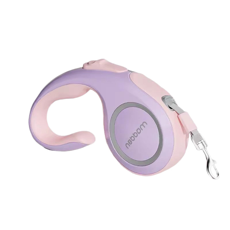 Lilac retractable dog leash