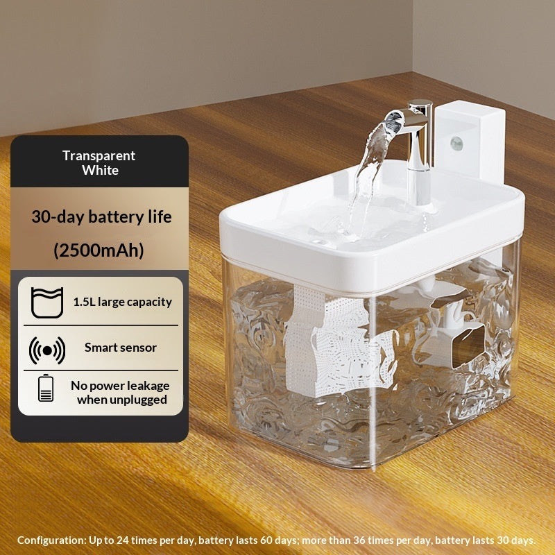 Sensor cat water fountain features