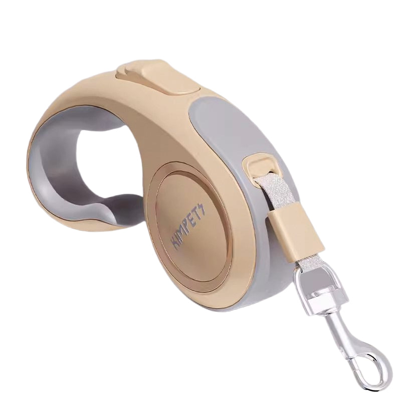 Champagne retractable dog leash